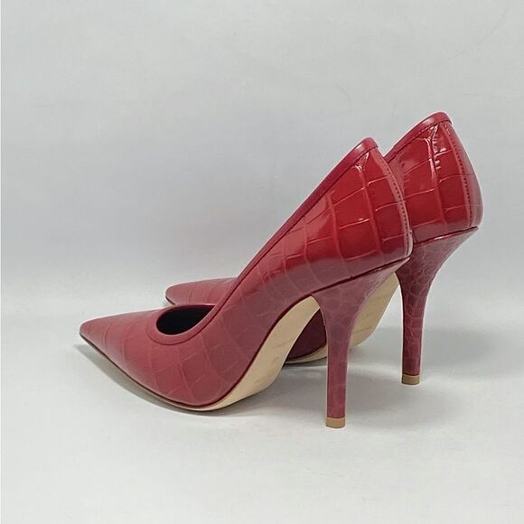 Burberry Aubri 100 Croc-Embossed Leather Pumps size 37 - Picture 12 of 15